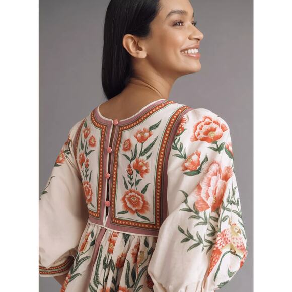 Farm Rio Anika Puff-Sleeve Printed Dress - Picture 9 of 9